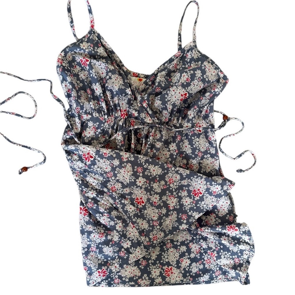 Destination Maternity Floral Print Maternity Women's Smocked Flowy Tank Top